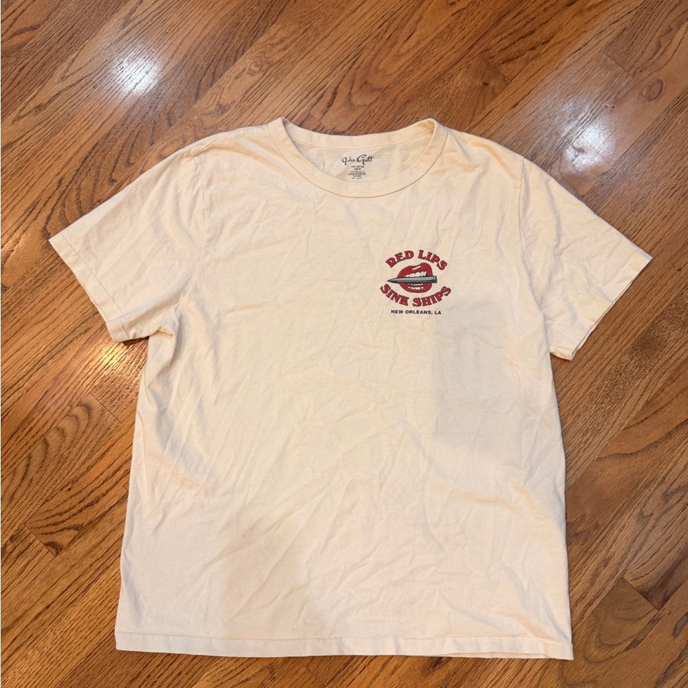 Brandy Melville Cream Graphic Tee
